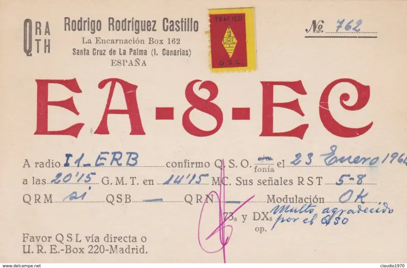 Radio aficionado Rodrigo Rodríguez Castillo.